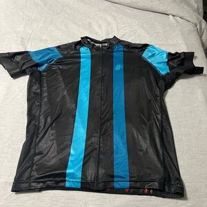 HP Cycling Men's Black & Blue Short Sleeve Jersey